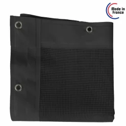 TECPLAST - Toile pergola micro-perforée tecplast mp460pr 3x3 m - noire - garantie 5 ans
