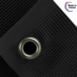 TECPLAST - Toile pergola micro-perforée tecplast mp460pr 3x4 m - noire - garantie 5 ans