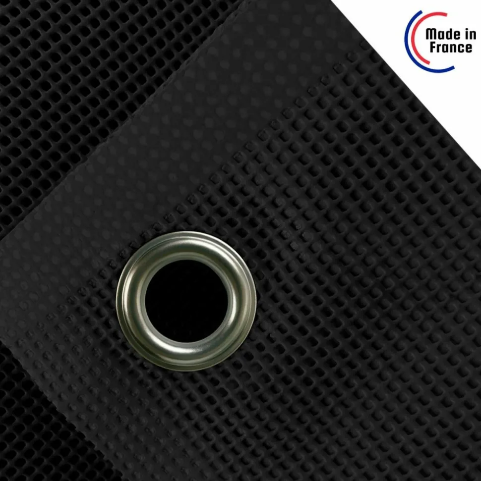 TECPLAST - Toile pergola micro-perforée tecplast mp460pr 3x4 m - noire - garantie 5 ans