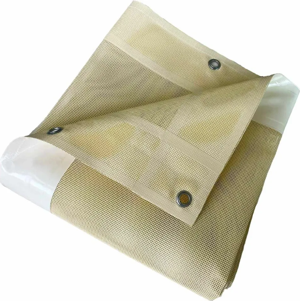 TECPLAST - Toile pergola micro-perforée tecplast mp460pr 3x3 m - ivoire - garantie 5 ans