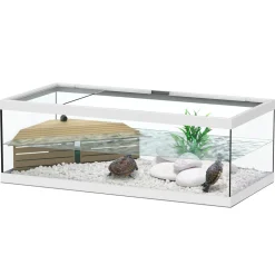 TERRATLANTIS - Aquarium pour tortue aquatique équipé blanc L.75 x l.36 x H.25 cm