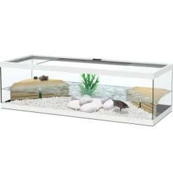 TERRATLANTIS - Aquarium pour tortue aquatique équipé blanc L.104 x l.40 x H.30 cm