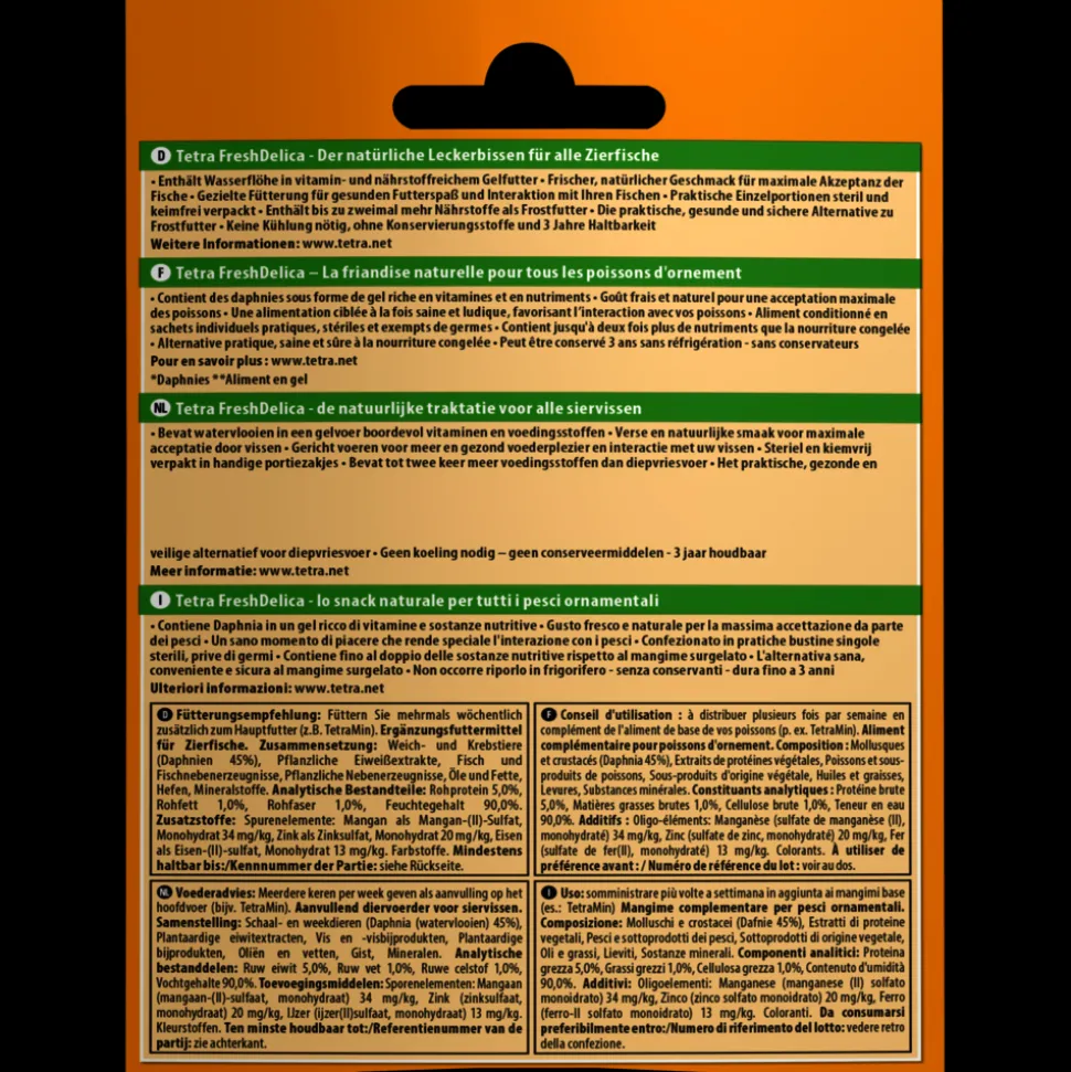 TETRA - Friandises daphnies" daphnia" en gel 16 sticks de 3 g fresh delica nourritu