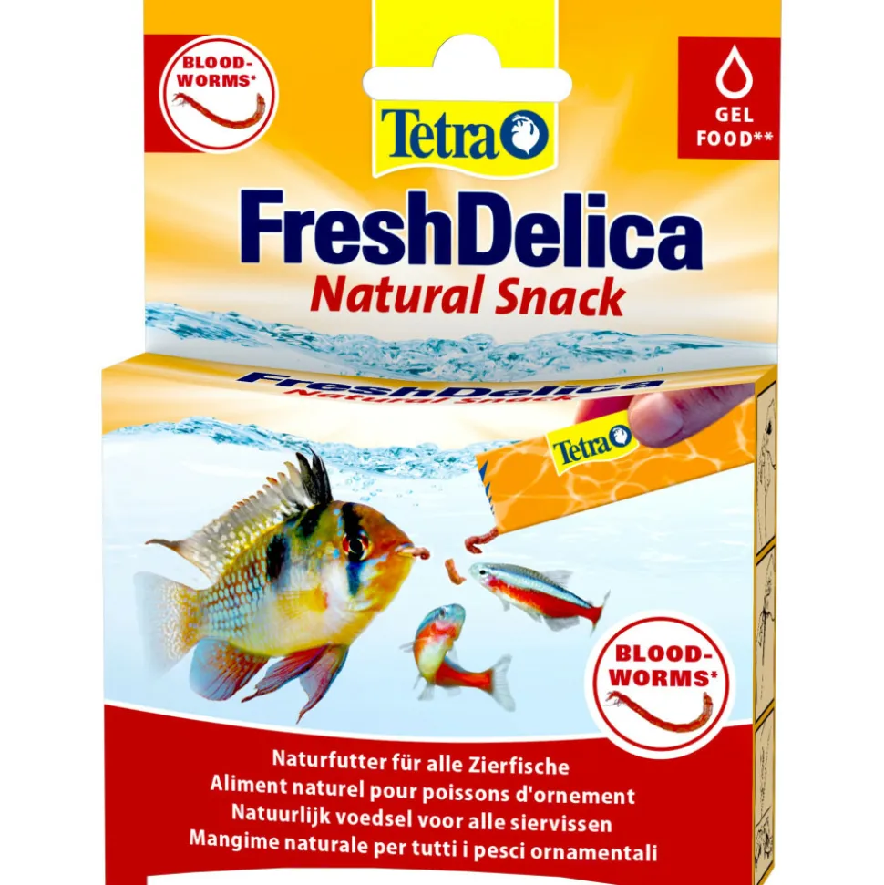 TETRA - Friandises larves de moustiques "blood-worms" en gel 16 sticks de 3 g fresh