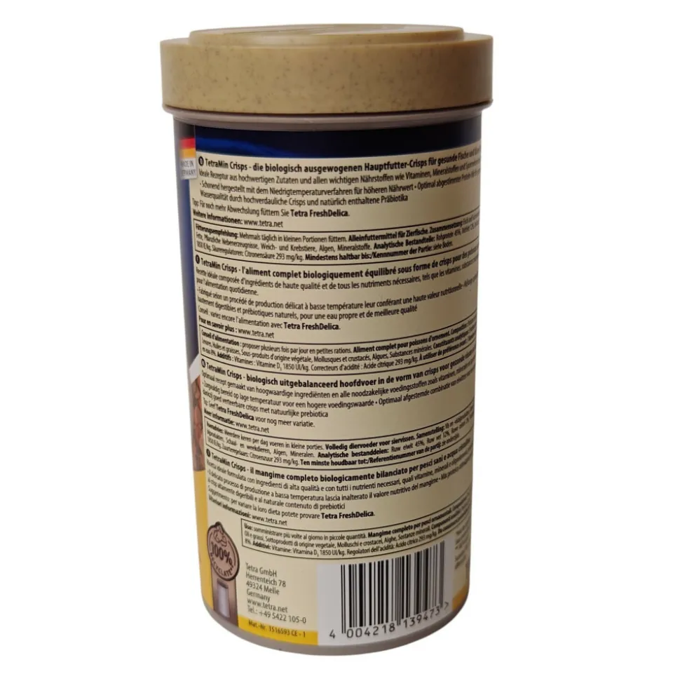 TETRA - Min crisps aliment complet pour poissons d'ornement 110g/500ml