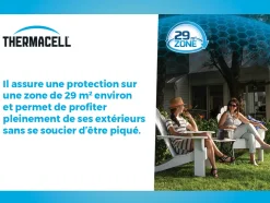 THERMACELL - Appareil anti moustiques & moustiques tigres + recharge 40h- bouclier 29m² -rechargeable - inodore the55rech