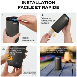 THERMACELL - Bouclier anti moustiques diffuseur noir 12 heures /nc - thermacell