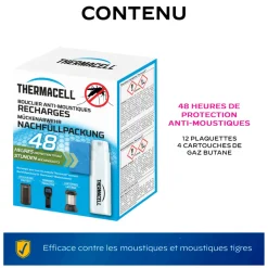THERMACELL - Lot de recharges thermacell 48h pour protection anti-moustiques