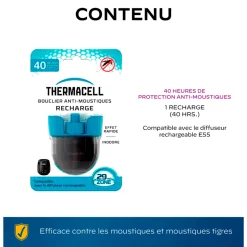 THERMACELL - Thermacell recharge liquide anti-moustiques & moustiques tigres - protection 29m² - compatible avec boucliers - durée 40h