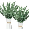 Tige de feuille d'eucalyptus artificielle - vert foncé