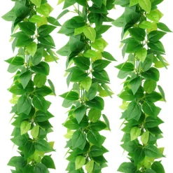 Tige de plante artificielle en plastique, pothos de 2 mètres de long