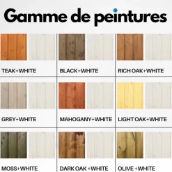 TIMBELA - 5l de produit de protection blanc + 5l de produit de protection chêne clair timbela dkmt01-darkoak/white