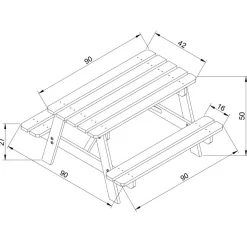 TIMBELA - Table enfant en bois 鈥