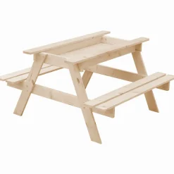TIMBELA - Table enfant pour le jardin - table et chaise enfant avec boite de rangement -90x90xh50 cm - m010-1