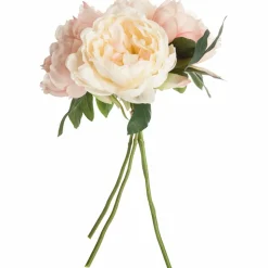 TOILINUX - Lot 2x bouquet de fleurs artificielles - h. 30 cm - rose