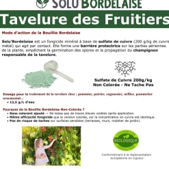 TOUT POUR LES NUISIBLES - Solu'bordelaise - tavelure des fruitiers - 5 kg de bouillie bordelaise non colorée