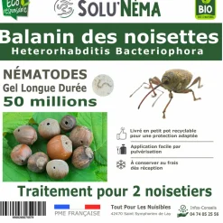 TOUT POUR LES NUISIBLES - Solunéma-nématodes balanin des noisettes- (hb) 50 millions pour 2 noisetiers