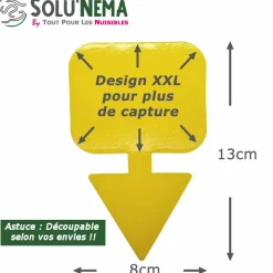 TOUT POUR LES NUISIBLES - Kit nématodes 5 millions + 10 pièges collants xxl - contre les mouches du terreau - formulation gel longue durée pour traiter 25 pot