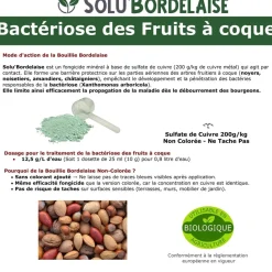 TOUT POUR LES NUISIBLES - Solu'bordelaise - 3 kg de bouillie bordelaise - bactériose des fruits à coque - utilisable agriculture biologique - 3 sachets de 1kg