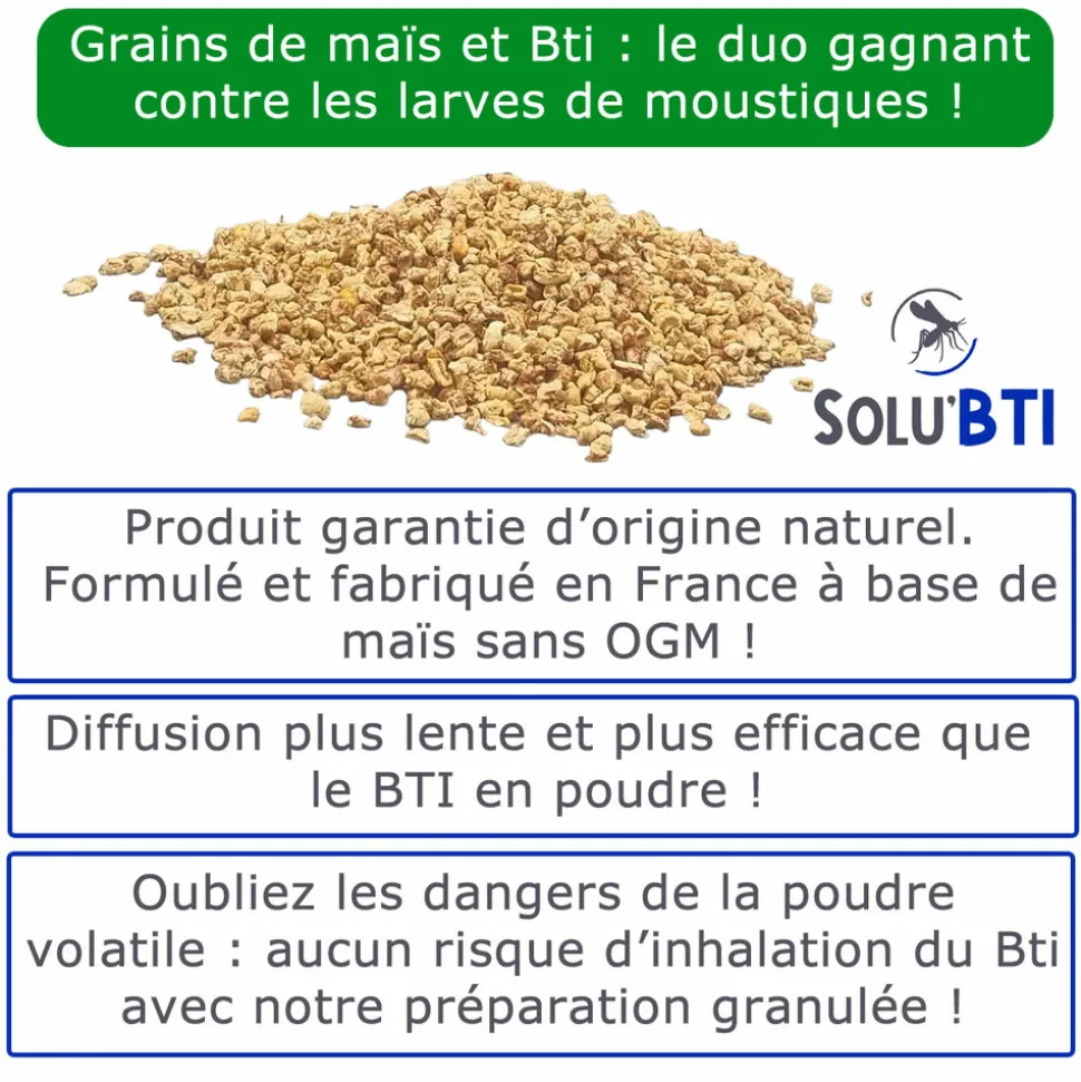 TOUT POUR LES NUISIBLES - Solu'bti - moustiques - 200 gr de larvicide biologique