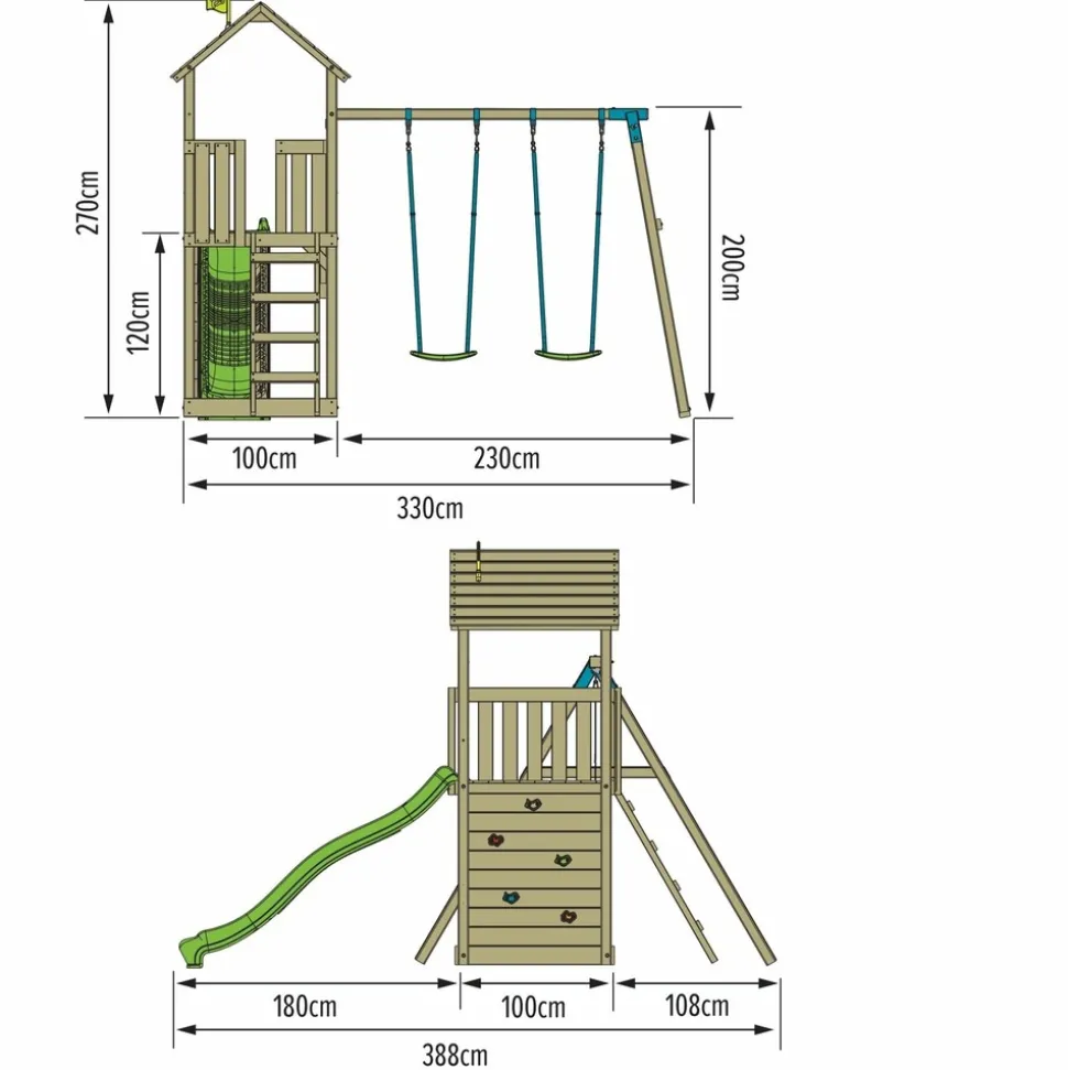 TP TOYS - Aire de jeux olivète skywood