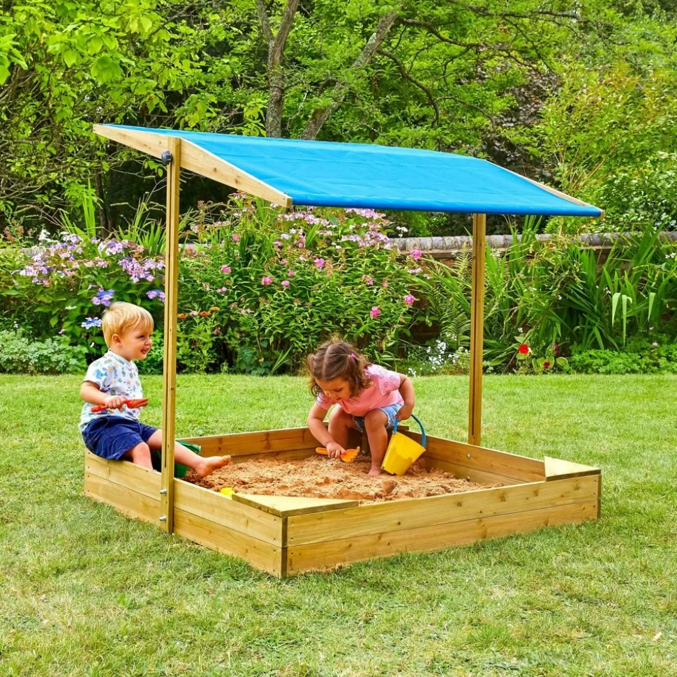 TP TOYS - Bac à sable bois fsc® avec auvent