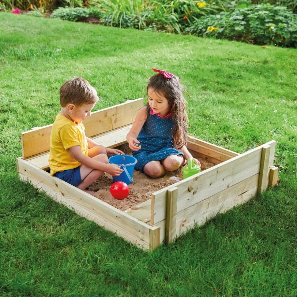 TP TOYS - Bac à sable bois fsc® avec bancs intégrés