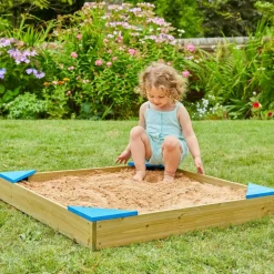 TP TOYS - Bac à sable bois fsc® avec bâche de fond et couverture de protection