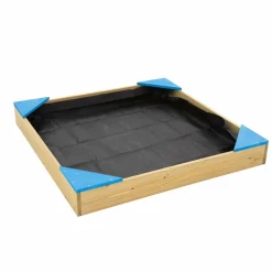 TP TOYS - Bac à sable bois fsc® avec bâche de fond et couverture de protection