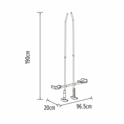 TP TOYS - Balançoire vis-à-vis avec collier pour poutre bois carre 9x9 cm