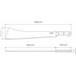 TRAMONTINA - Machette en acier carbone et bois lame 46 cm