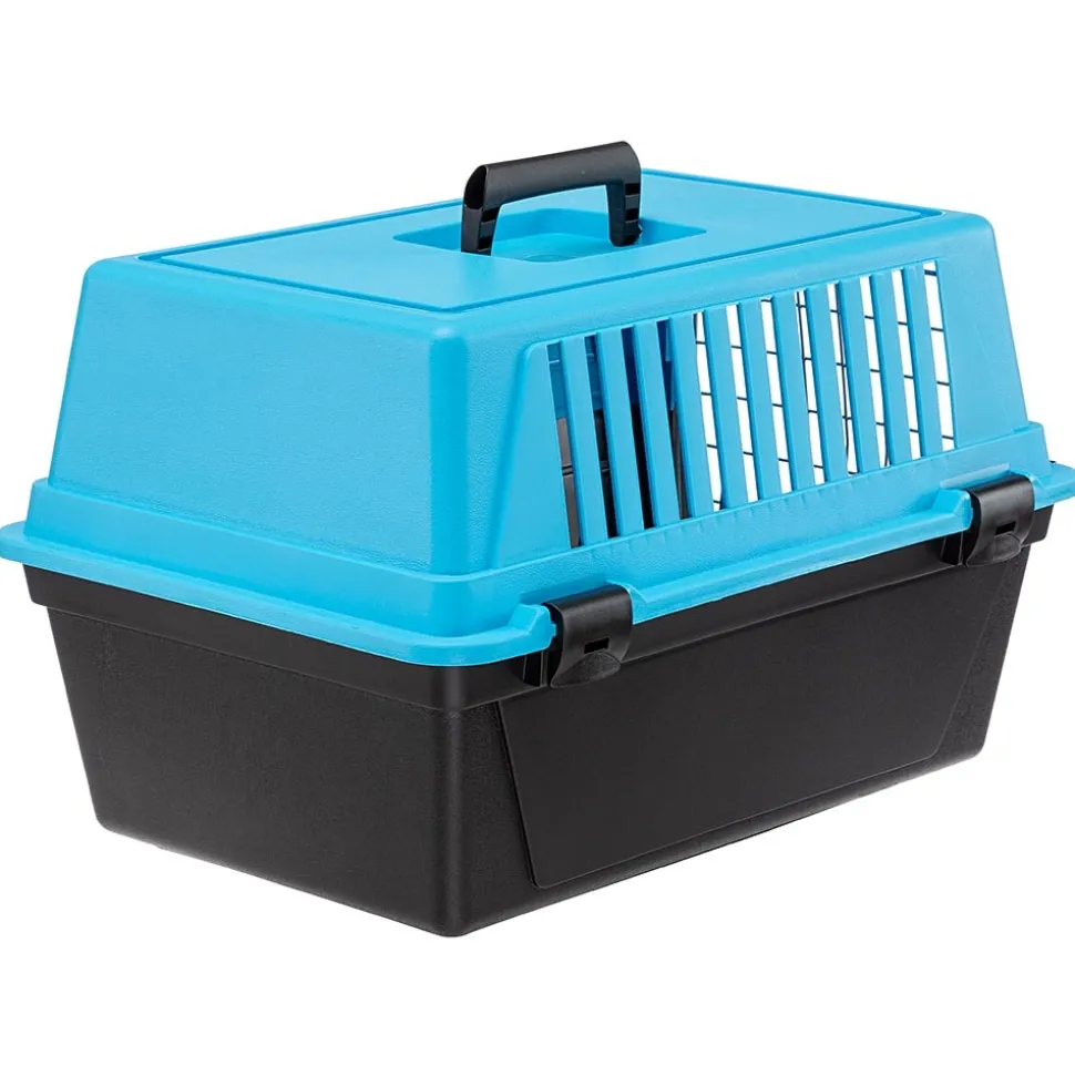 Transport rigide pour chats et chiens de petite taille atlas 10 el, porte an acier plastifié, grilles pour l'aération