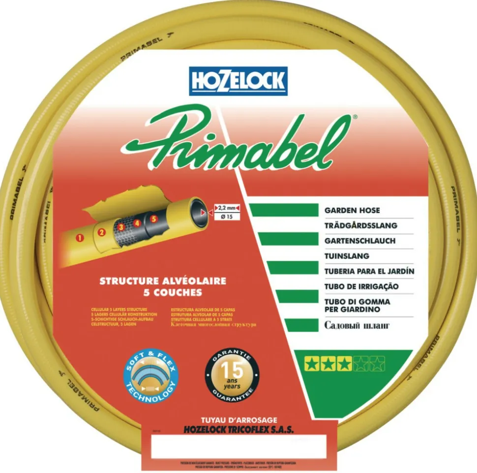 Tricoflex tuyau d'arrosage souple multicouche d25 mm x 50 m - jaune - 194271