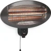 TRISTAR - Chauffage mural de patio ka-5286 2000 w quartz noir