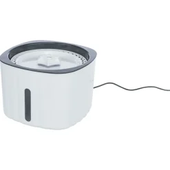 TRIXIE - Fontaine à eau animaux de compagnie en forme fleur blanc gris