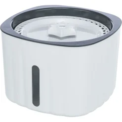 TRIXIE - Fontaine à eau animaux de compagnie en forme fleur blanc gris