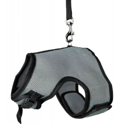 TRIXIE - Harnais doux avec laisse 1,2 m pour grand lapins - couleur aléatoire