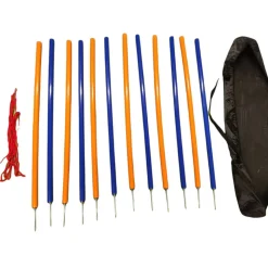 TRIXIE - Piquets de slalom pour parcours d'agilité 115 cm 12 pcs plastique