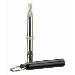 TRIXIE - Sifflet haute fréquence 8 cm noir gris pour entrainement canin