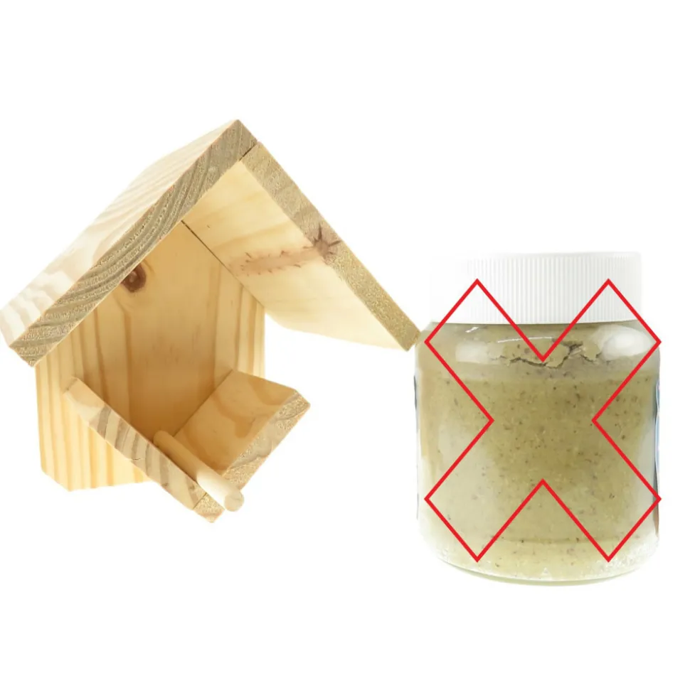 TRIXIE - Support pour pot de beurre d'arachides h15 cm, pour oiseaux