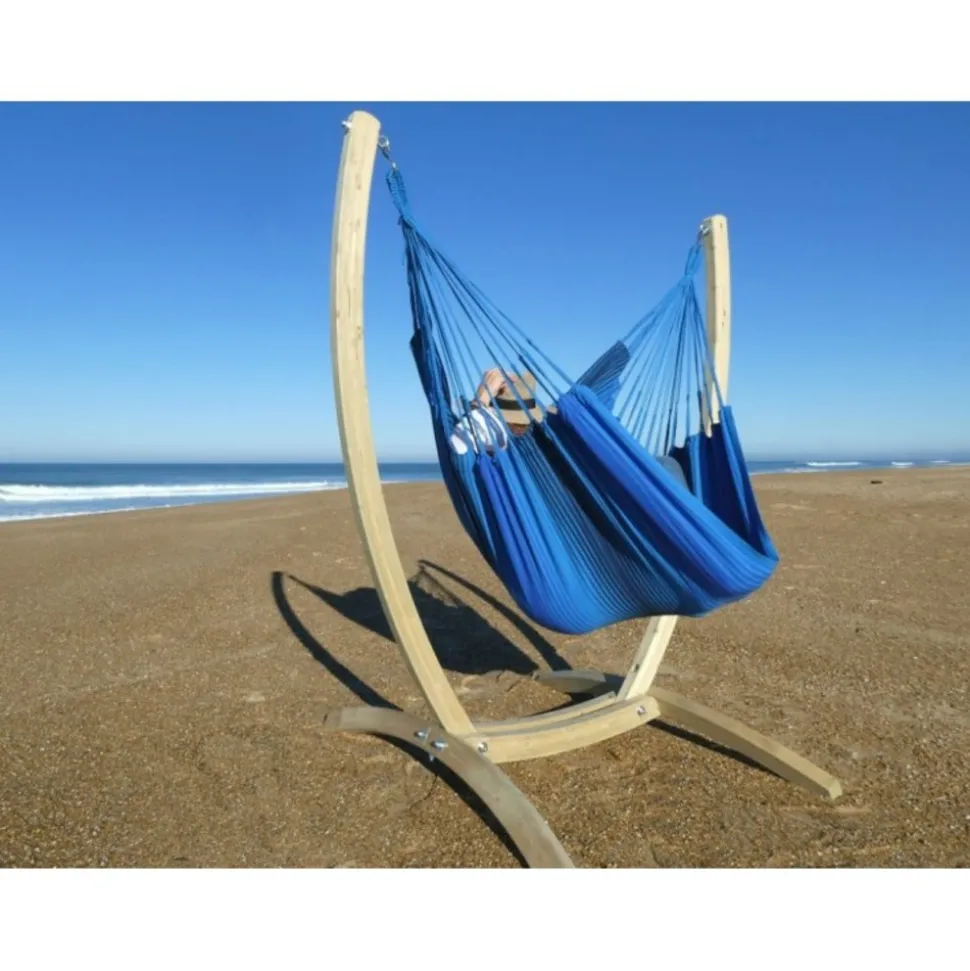 TROPICAL INFLUENCES - Hamac chaise azur xxl + support paquito