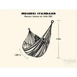 TROPICAL INFLUENCES - Hamac chaise azur xxl + support paquito