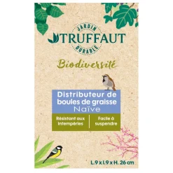 TRUFFAUT BIODIVERSITÉ - Distributeur de boules de graisse Naïve en métal pour oiseaux