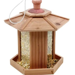 TRUFFAUT BIODIVERSITÉ - Mangeoire Folk en bois pour oiseaux du jardin