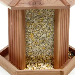 TRUFFAUT BIODIVERSITÉ - Mangeoire Folk en bois pour oiseaux du jardin