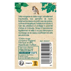 TRUFFAUT BIODIVERSITÉ - Mangeoire Folk en bois pour oiseaux du jardin