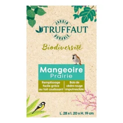 TRUFFAUT BIODIVERSITÉ - Mangeoire Prairie en bois pour oiseaux du jardin