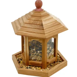 TRUFFAUT BIODIVERSITÉ - Mangeoire Kiosk en bois pour oiseaux du jardin