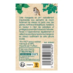 TRUFFAUT BIODIVERSITÉ - Mangeoire Pollen pour oiseaux du jardin