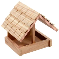 TRUFFAUT BIODIVERSITÉ - Mangeoire Aube en bois pour oiseaux du jardin